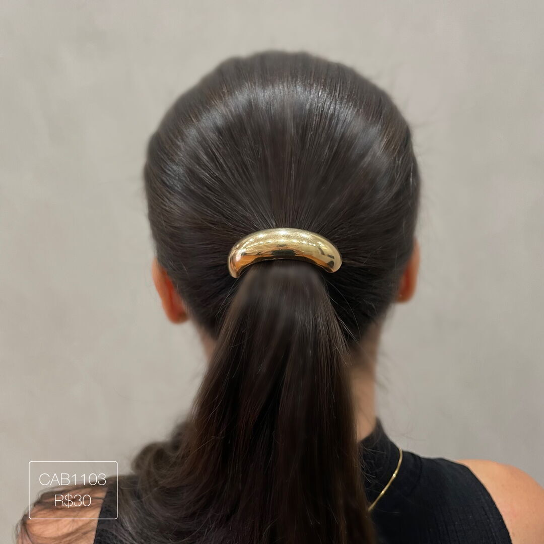 Pony Cuff 1 Aro Liso Dourado